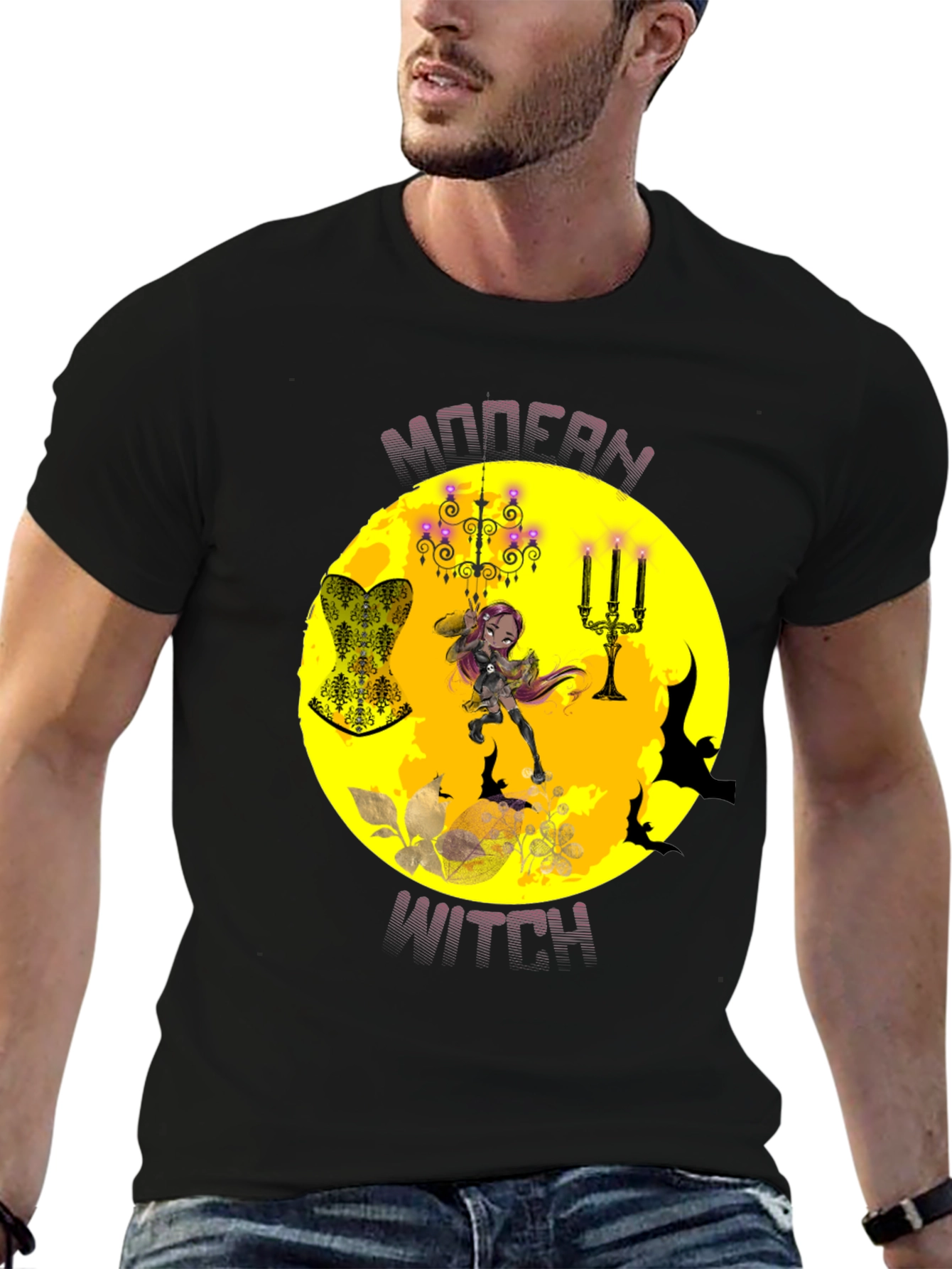 Modern Witch Graphic Tee - Halloween T-Shirt