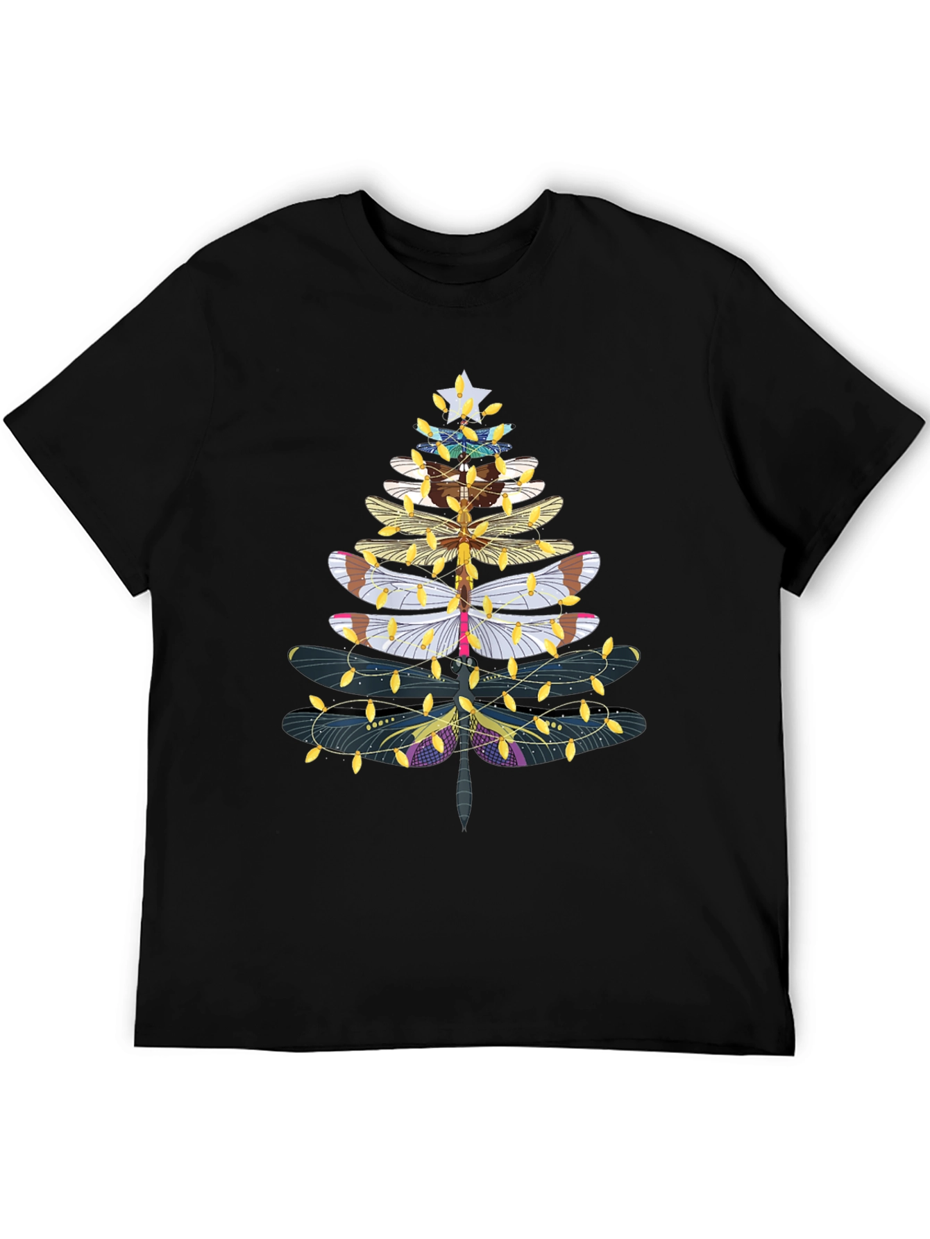Dragonfly Christmas Tree Graphic Tee