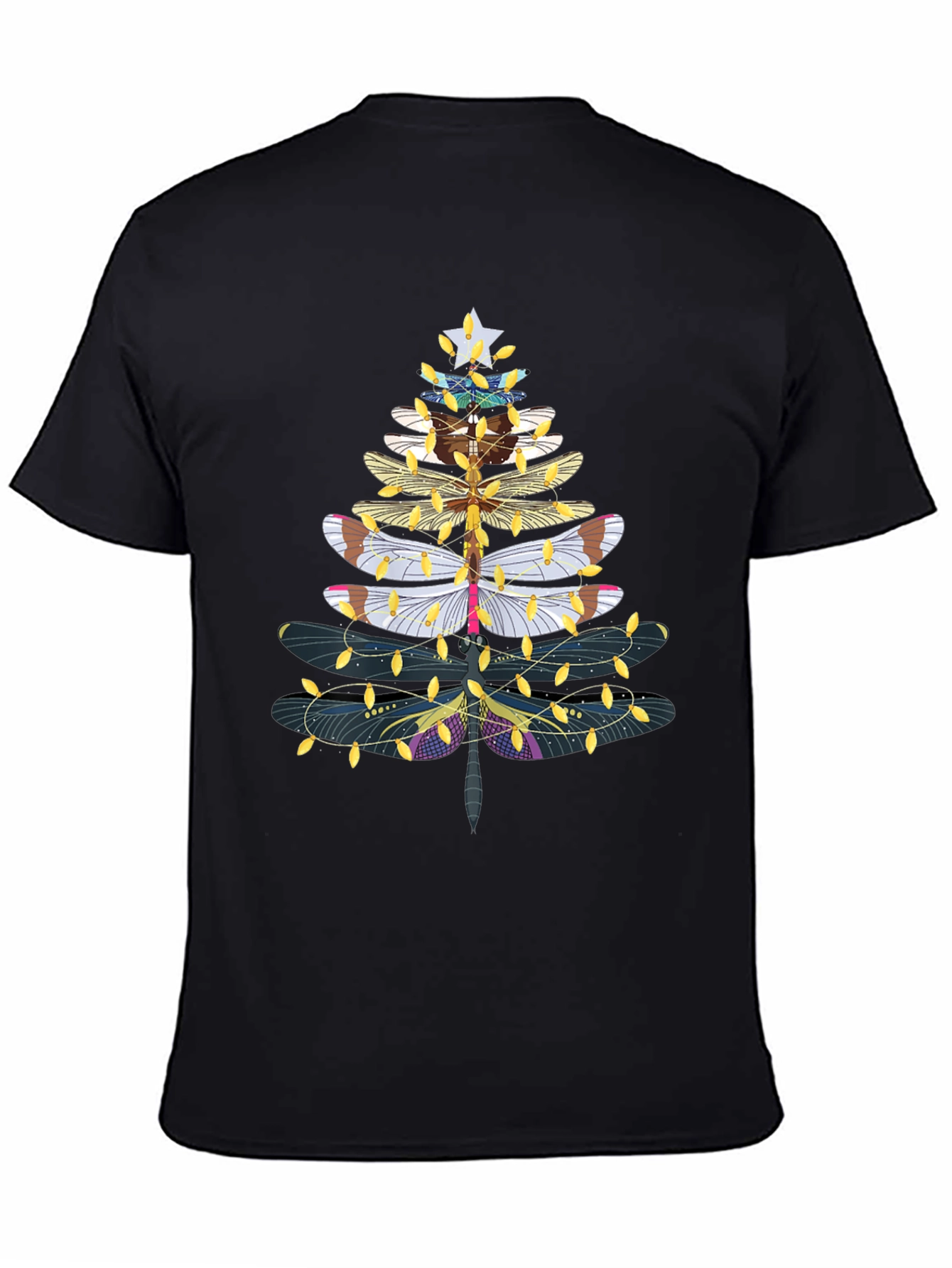 Dragonfly Christmas Tree Graphic Tee