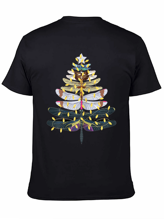 Dragonfly Christmas Tree Graphic Tee