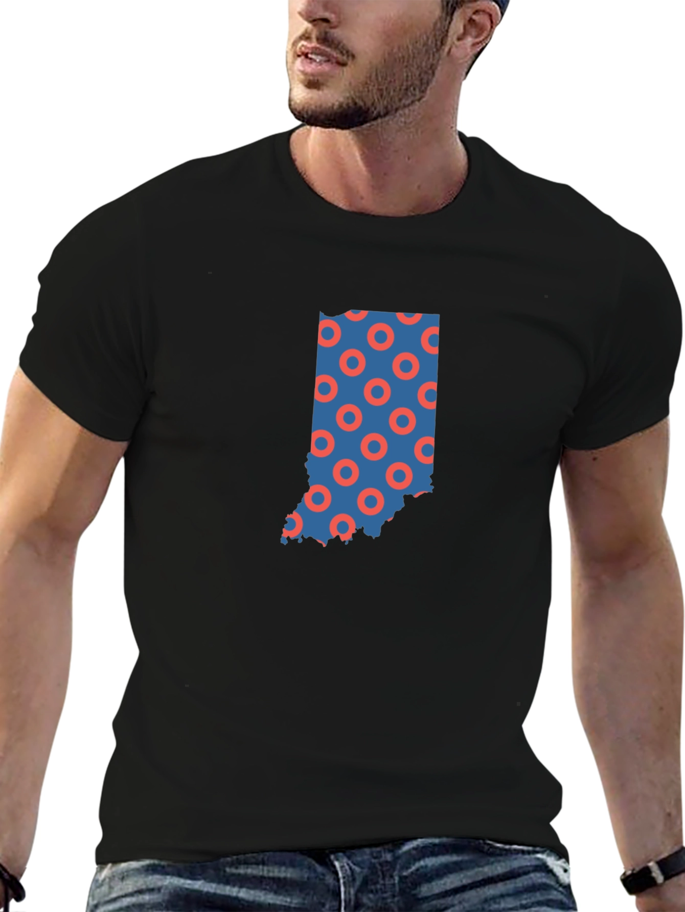 Indiana Doughnut Pattern Graphic Tee