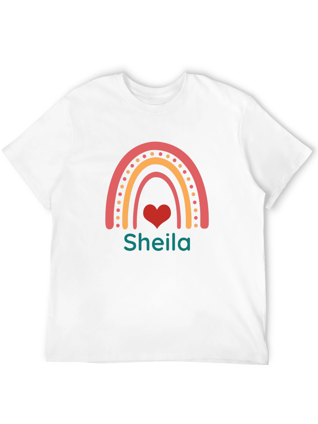 Personalized Rainbow Sheila Heart T-Shirt