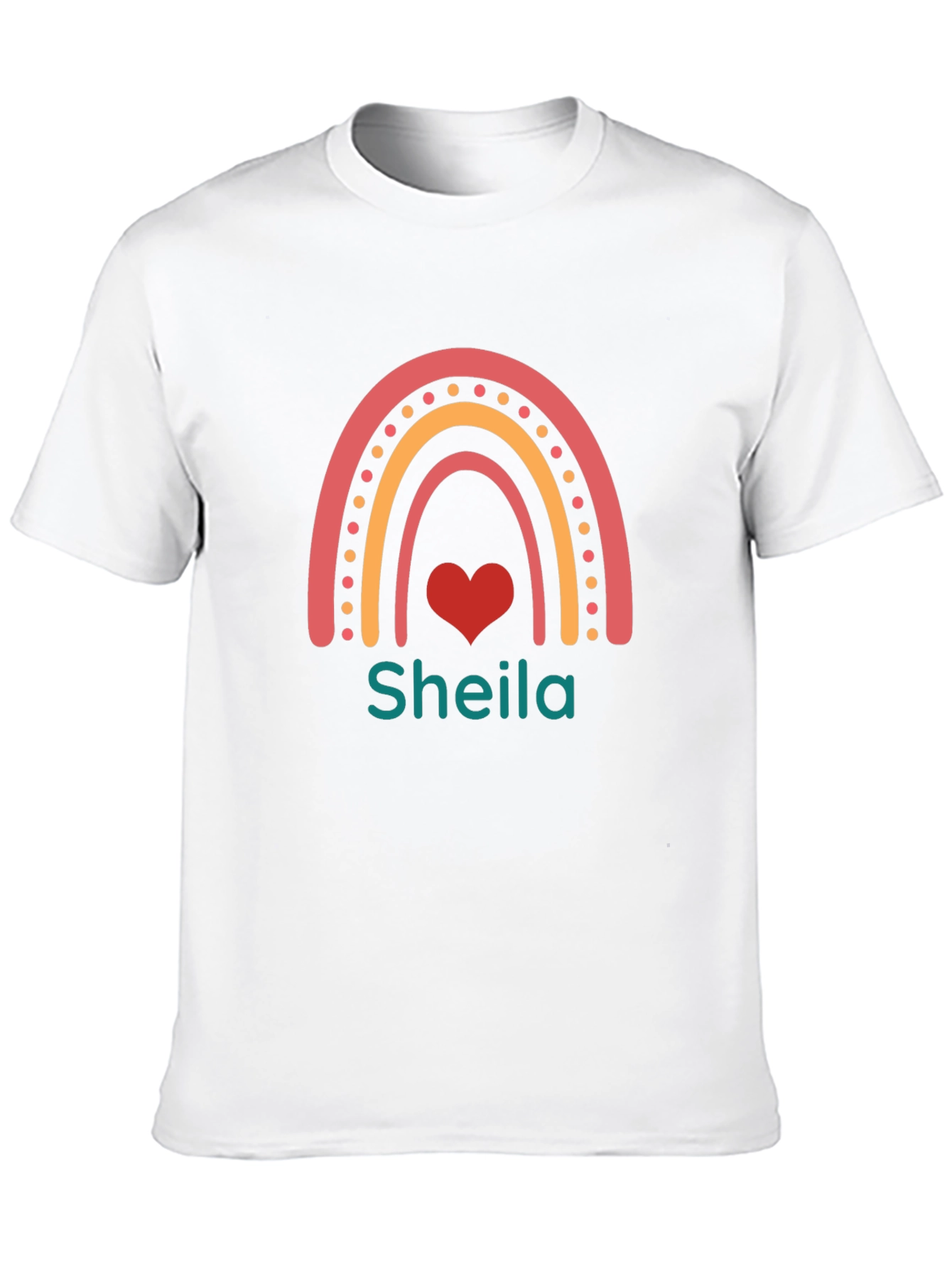 Personalized Rainbow Sheila Heart T-Shirt