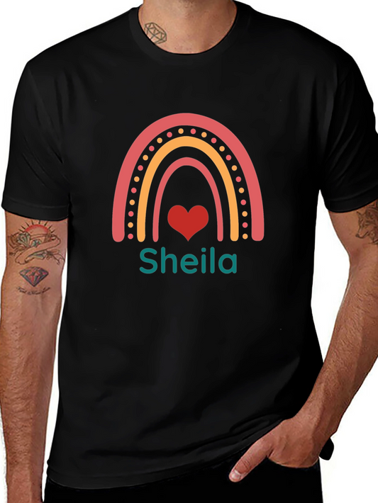 Personalized Rainbow Sheila Heart T-Shirt