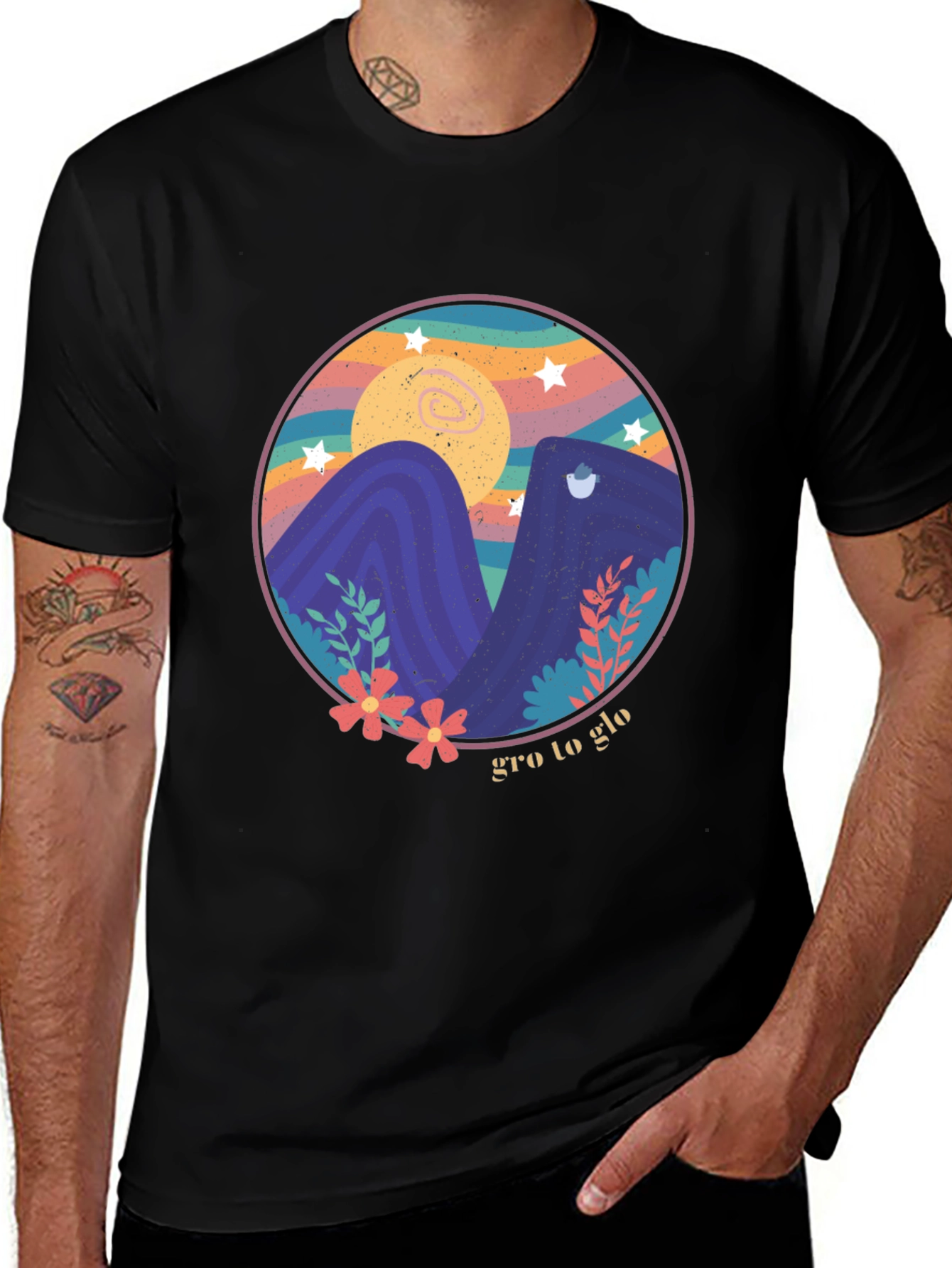 Gro to Glo Graphic Tee - Black