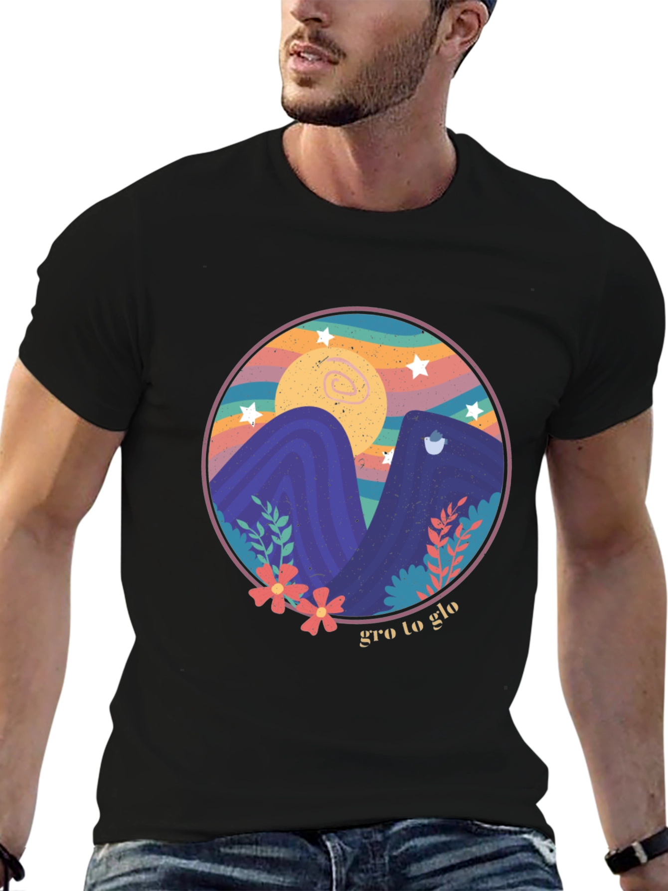 Gro to Glo Graphic Tee - Black
