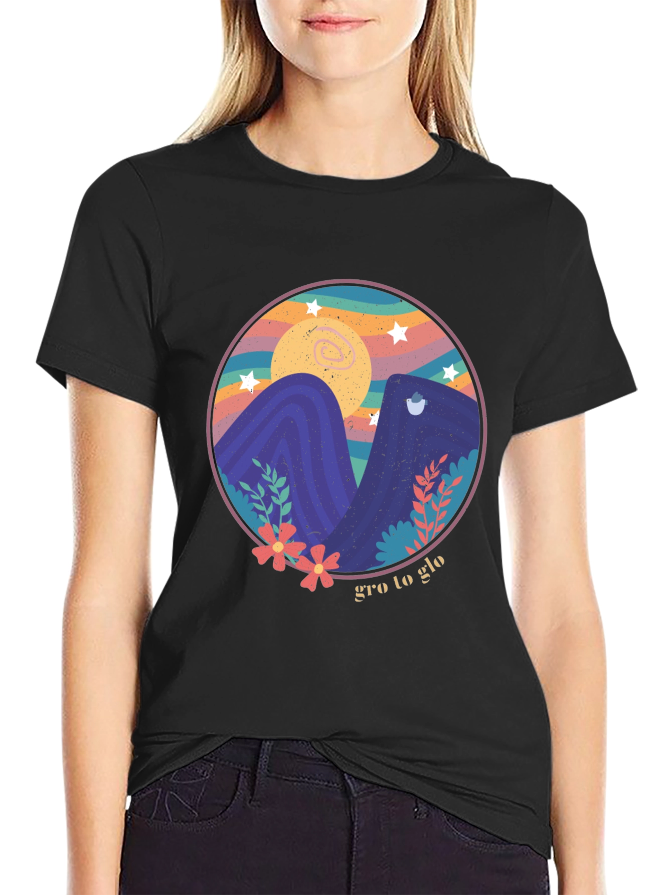 Gro to Glo Graphic Tee - Black