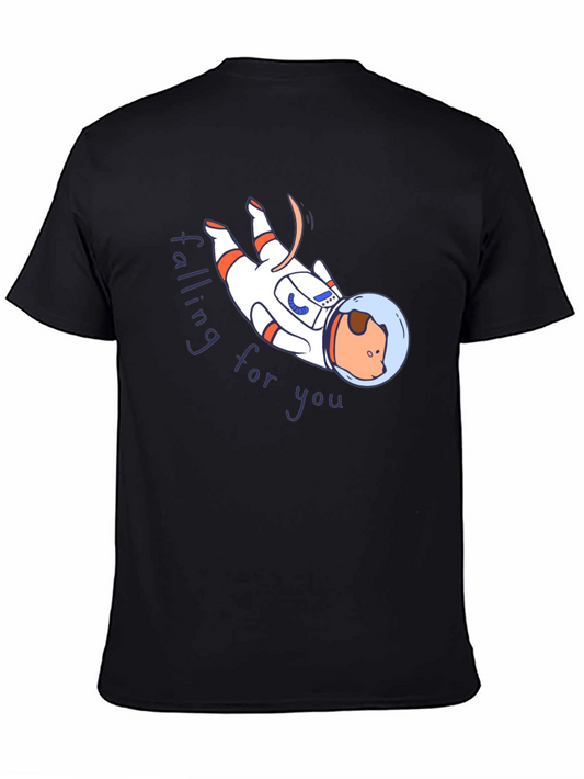 Astronaut Dog Graphic T-Shirt - Falling for You