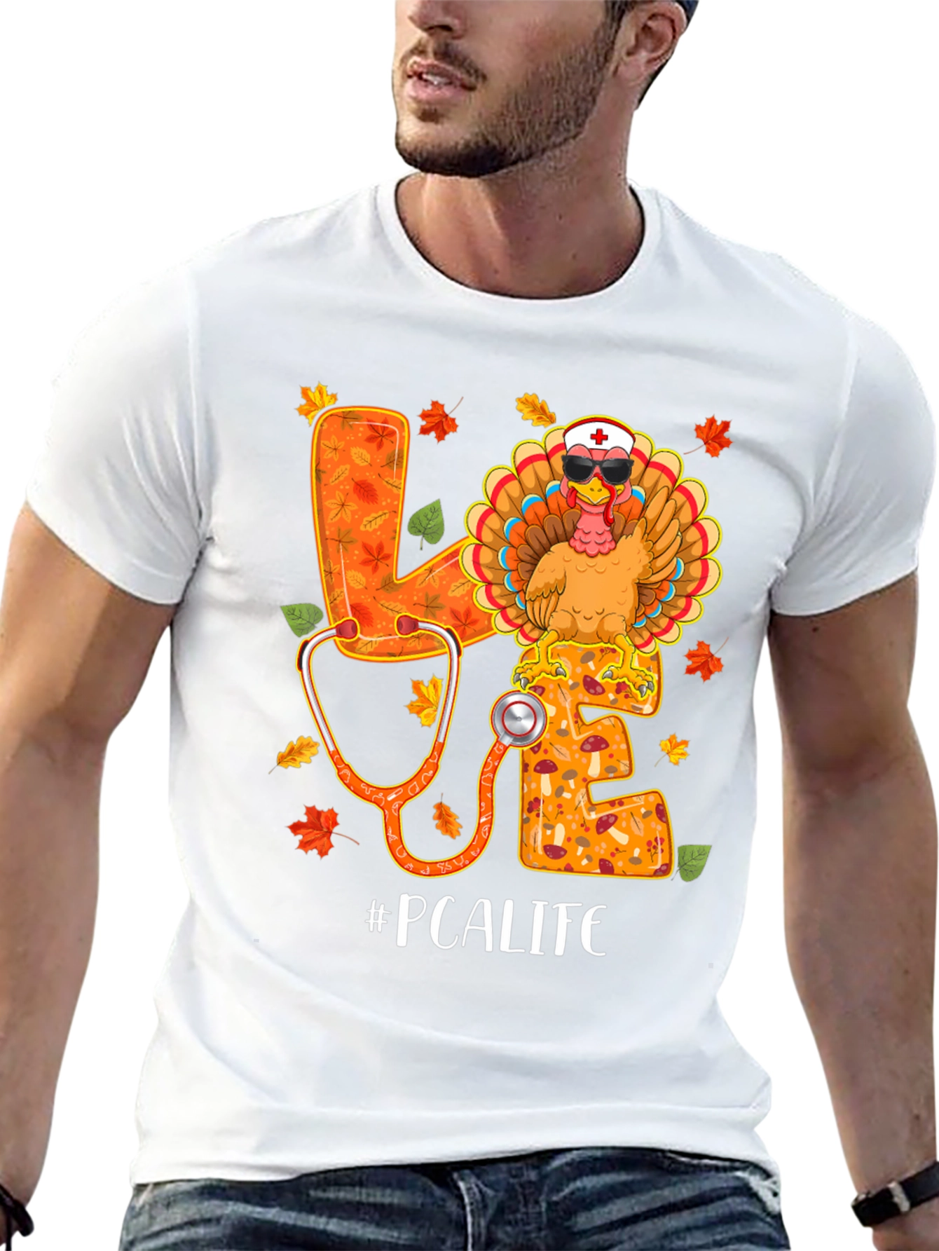 PCA Life Thanksgiving Turkey Nurse T-Shirt