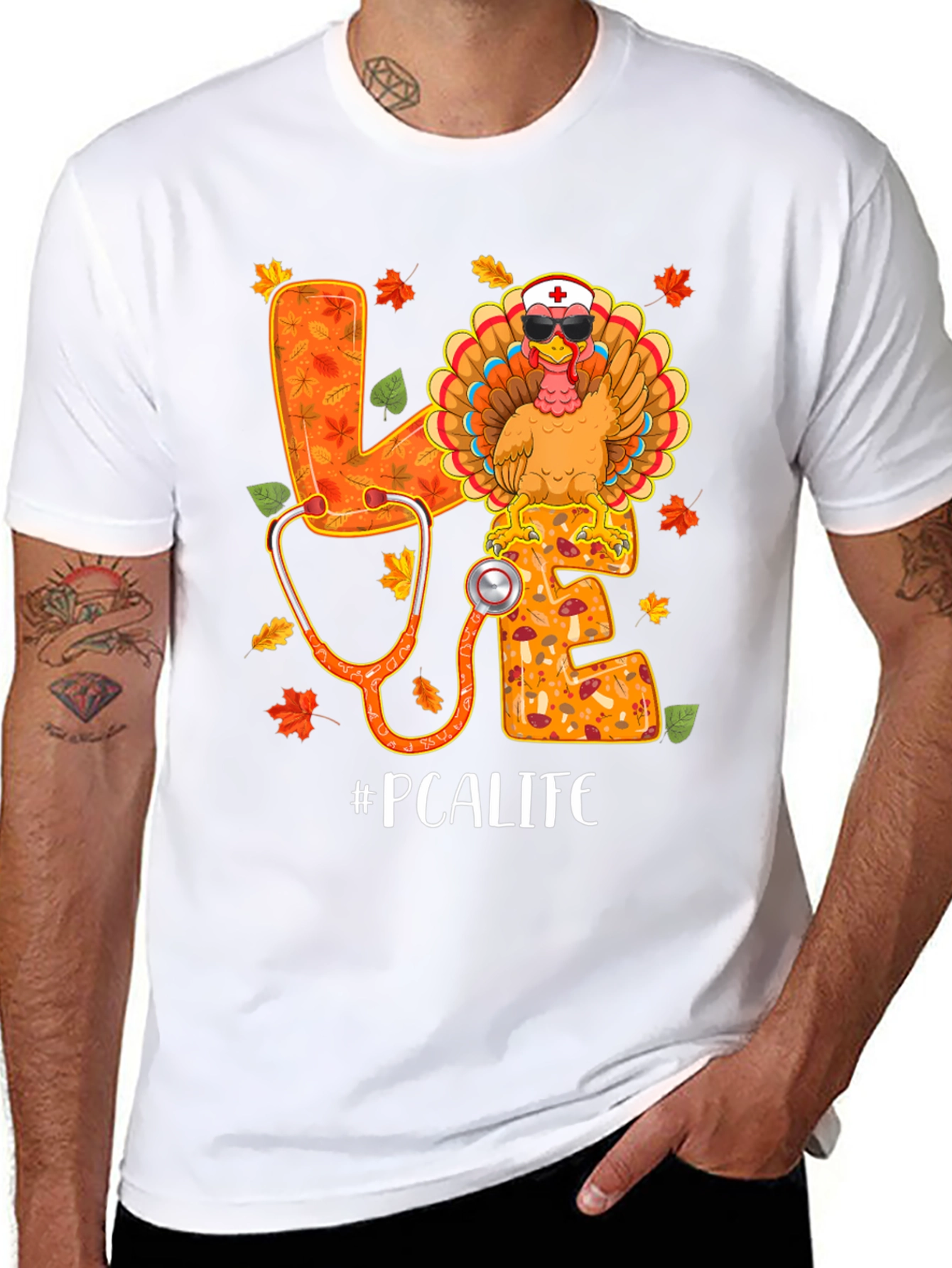 PCA Life Thanksgiving Turkey Nurse T-Shirt