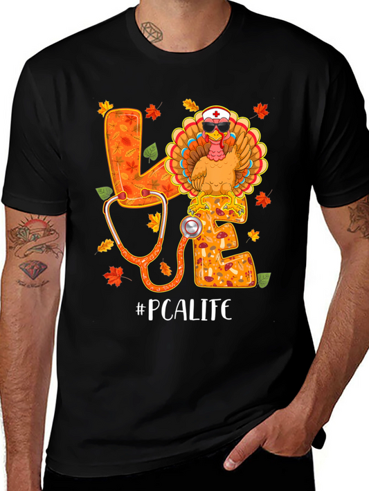 PCA Life Thanksgiving Turkey Nurse T-Shirt