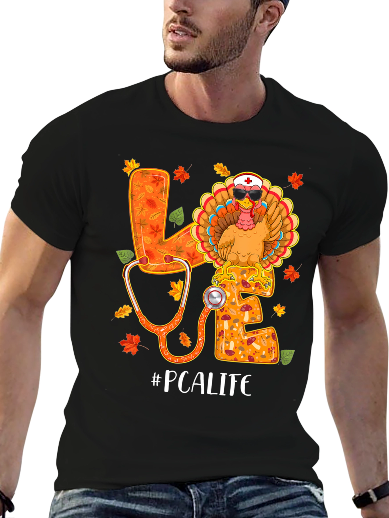 PCA Life Thanksgiving Turkey Nurse T-Shirt