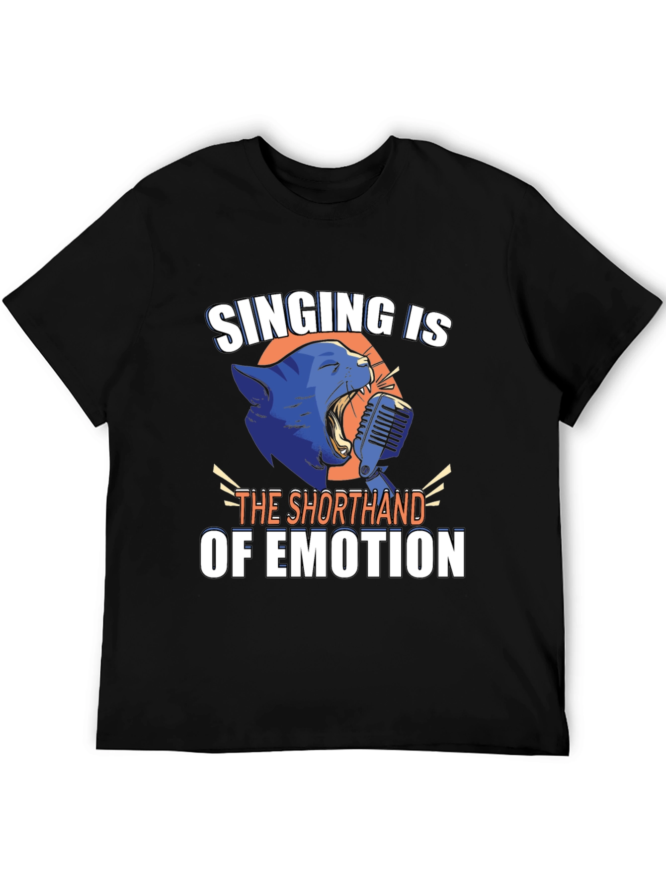 Singing Cat Graphic Tee - Emotion Shorthand Design