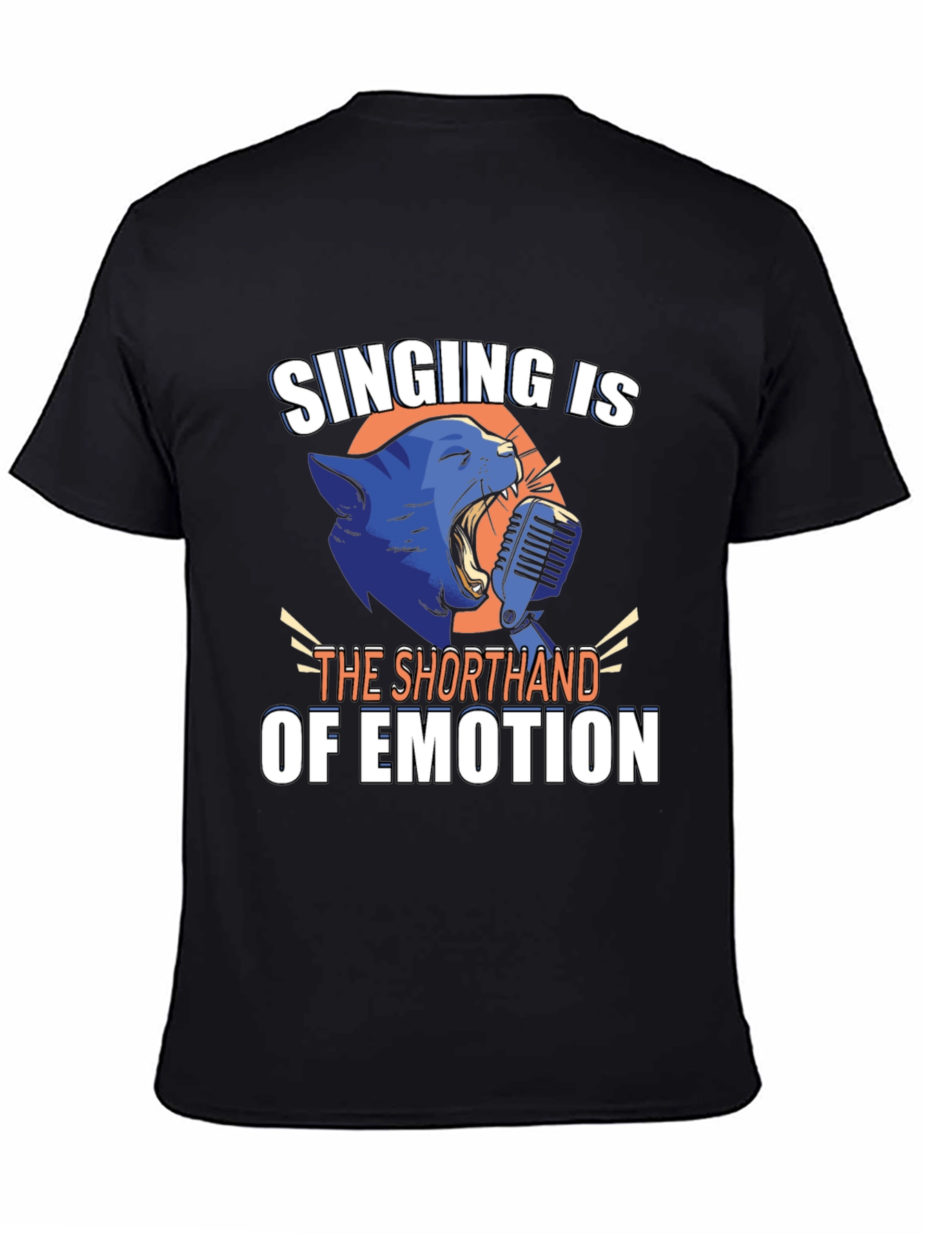 Singing Cat Graphic Tee - Emotion Shorthand Design