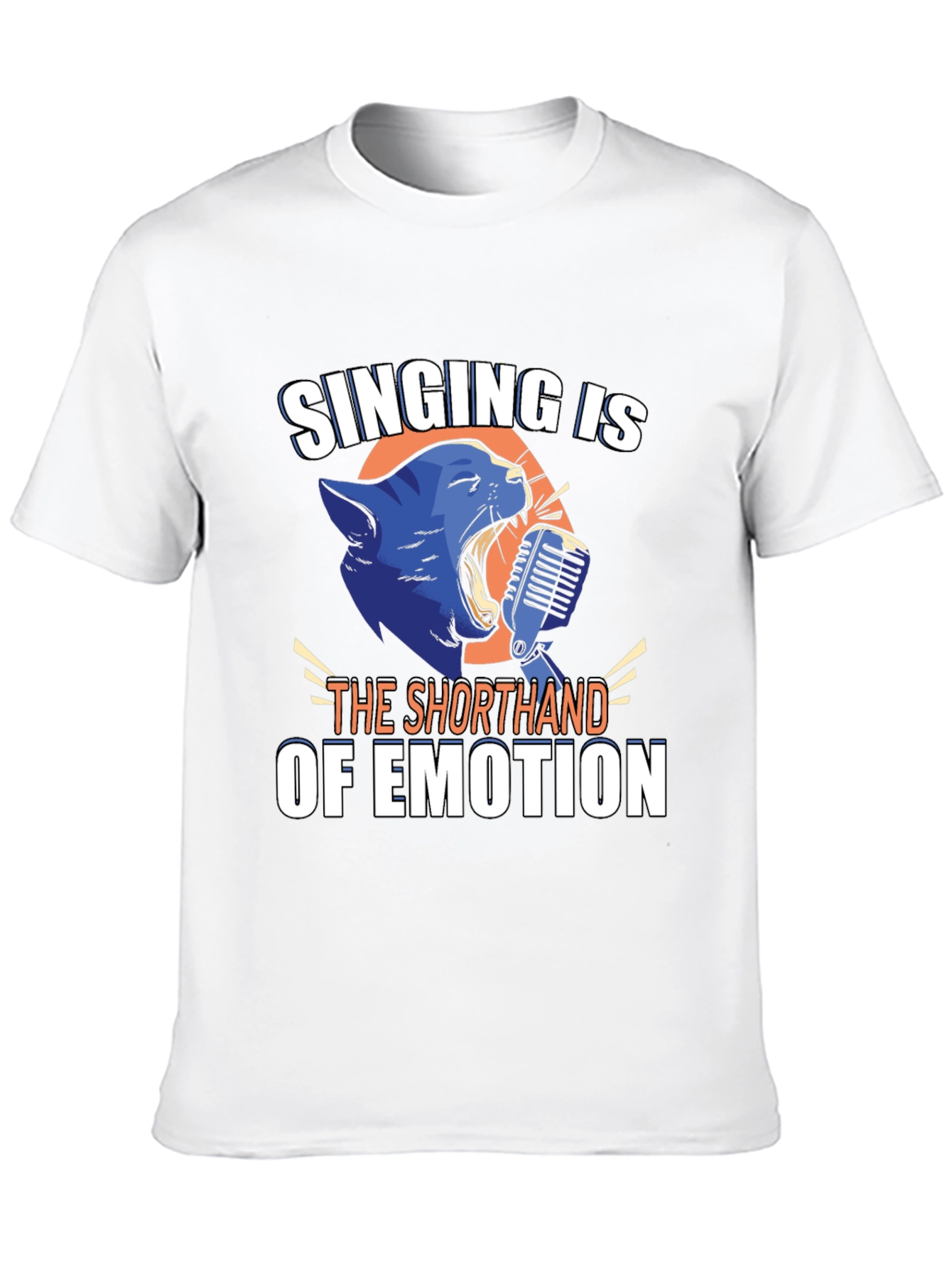 Singing Cat Graphic Tee - Emotion Shorthand Design