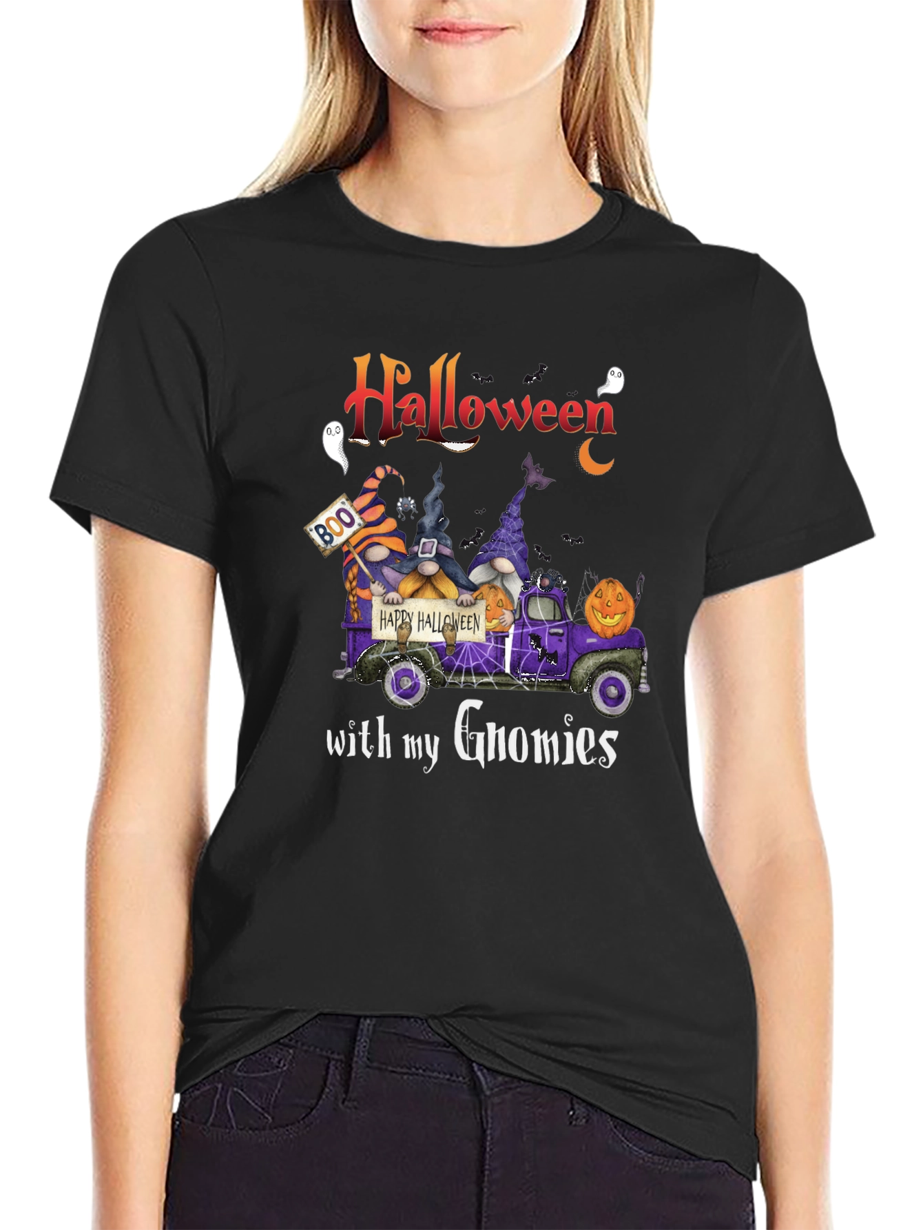 Halloween Gnome Truck T-Shirt