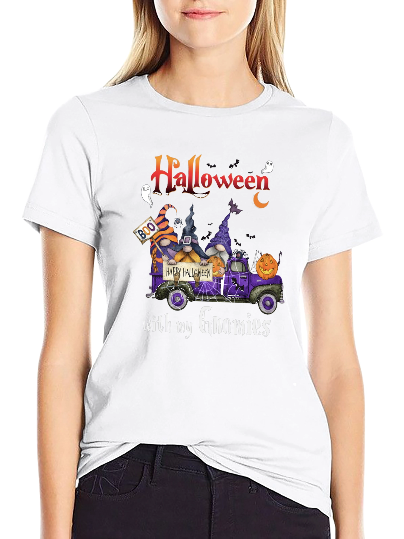 Halloween Gnome Truck T-Shirt