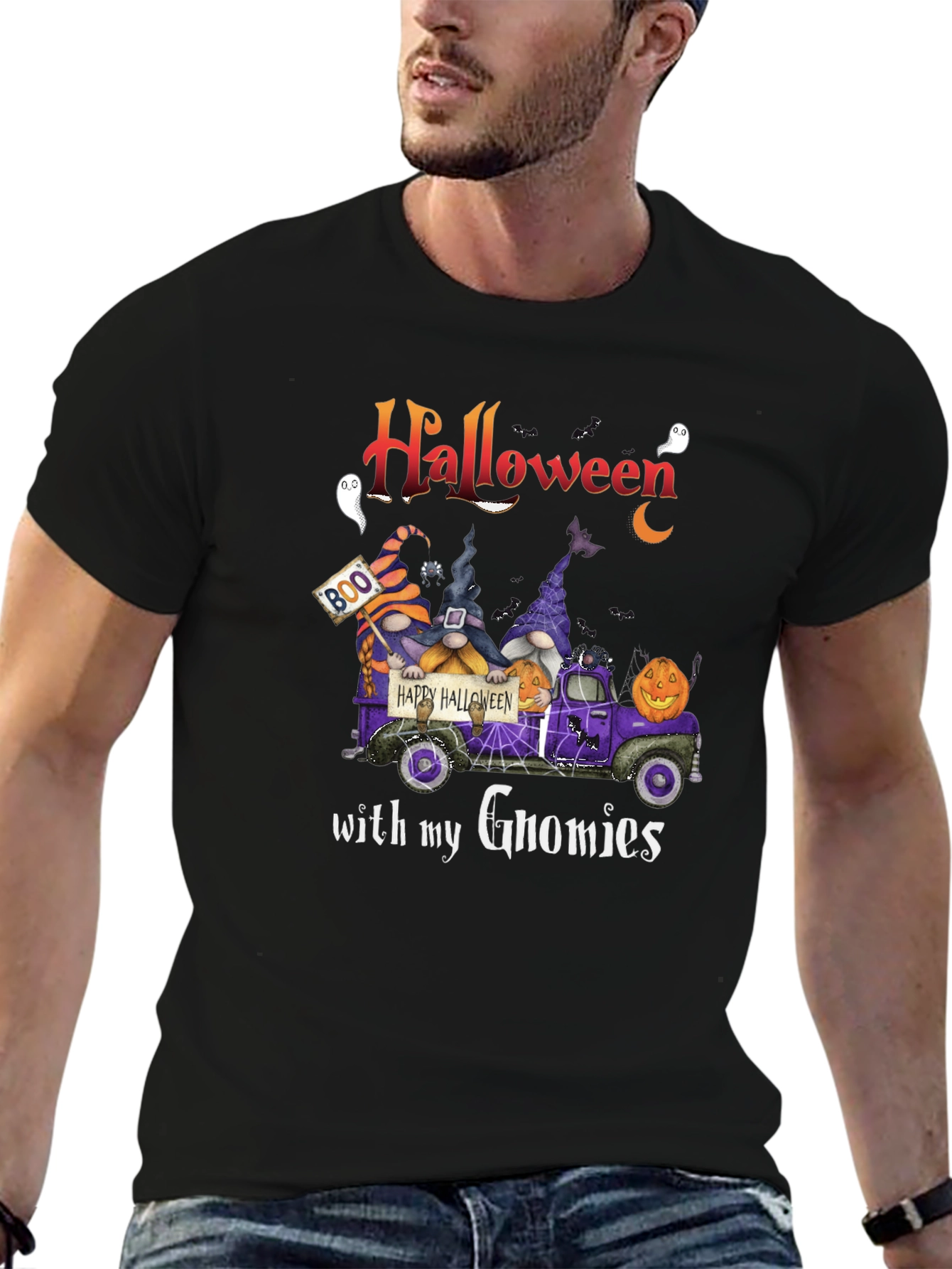 Halloween Gnome Truck T-Shirt