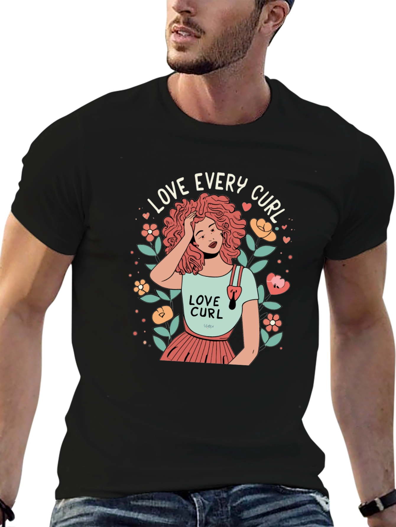 Love Every Curl Graphic Tee