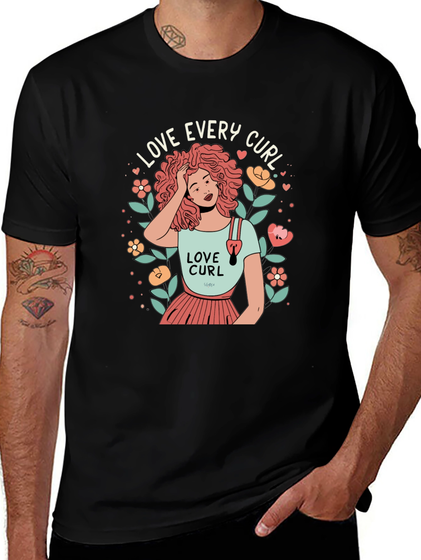 Love Every Curl Graphic Tee