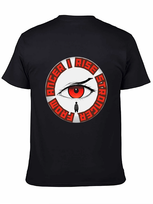 Anger I Rise Stronger Eye Graphic Tee - Black