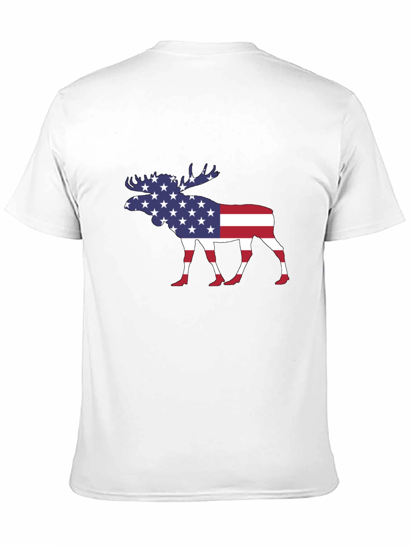 American Flag Moose Graphic T-Shirt