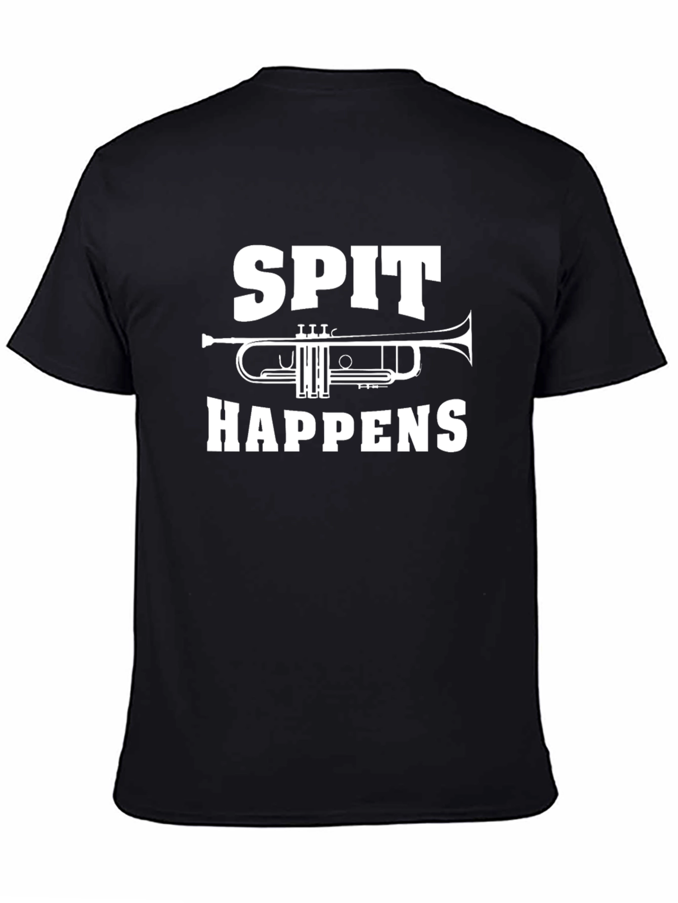 Spit Happens Trumpet T-Shirt Funny Band Tee