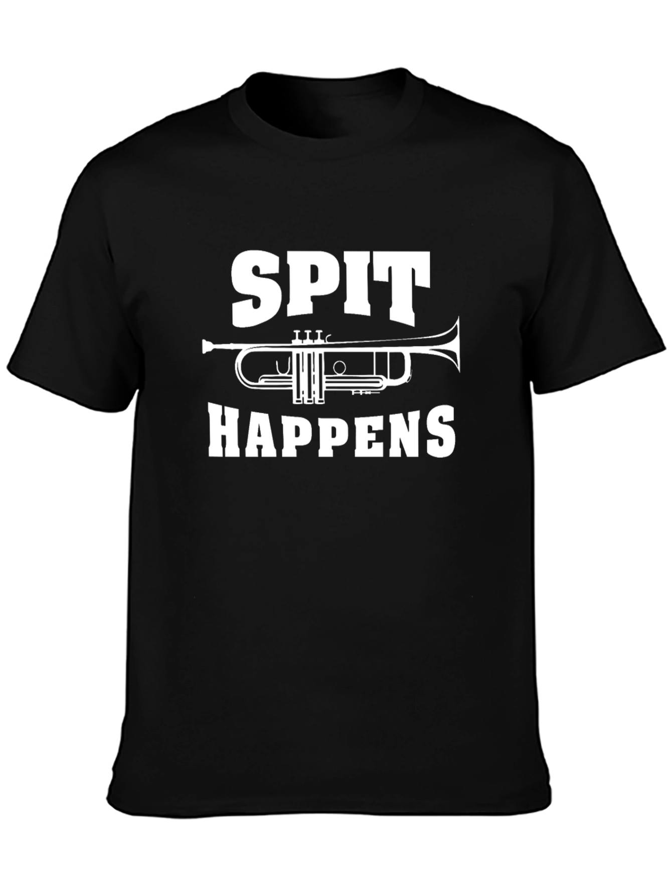 Spit Happens Trumpet T-Shirt Funny Band Tee
