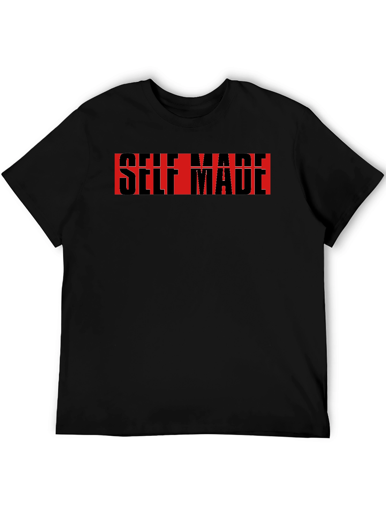 Self Made Black Graphic T-Shirt
