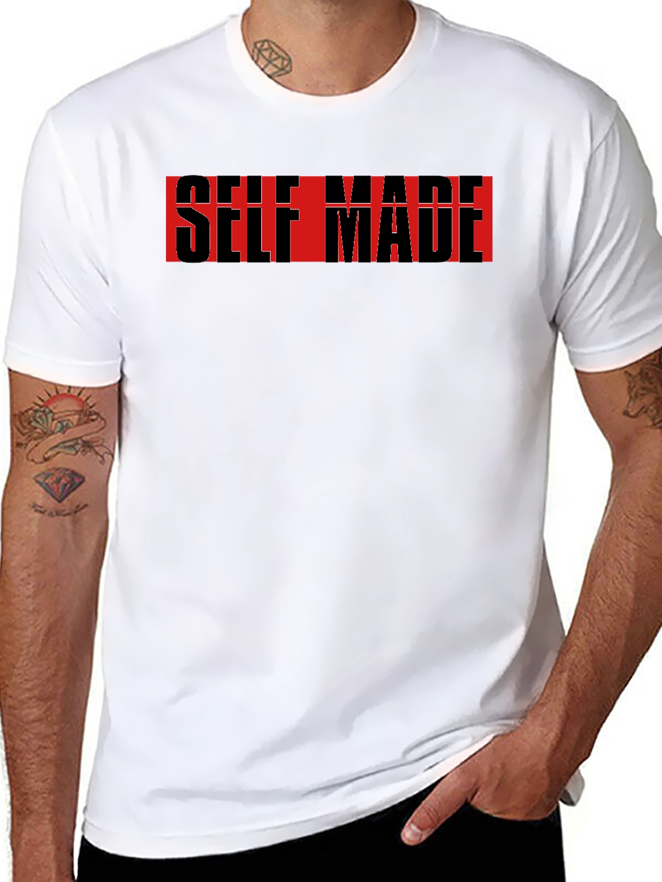 Self Made Black Graphic T-Shirt