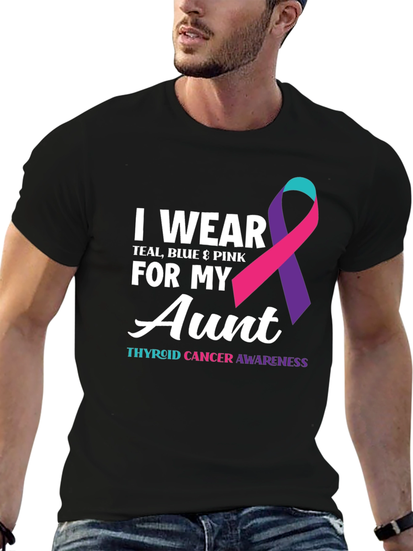 Thyroid Cancer Awareness Aunt T-Shirt