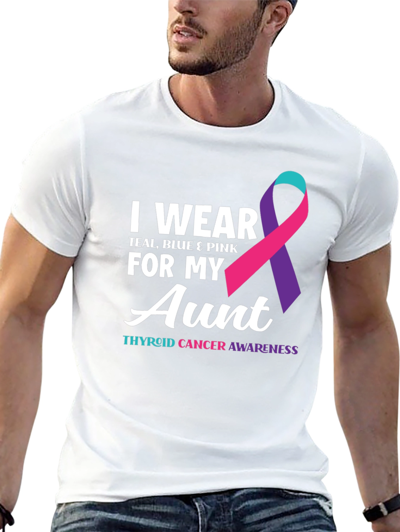 Thyroid Cancer Awareness Aunt T-Shirt