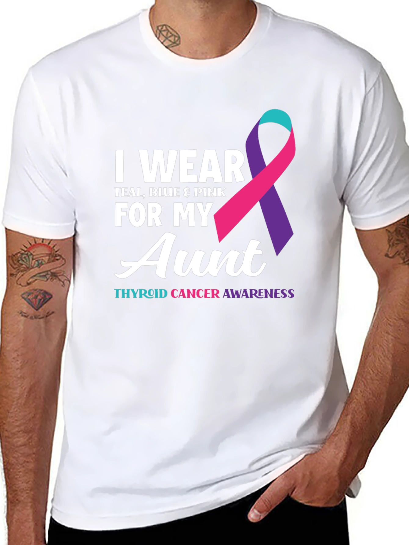 Thyroid Cancer Awareness Aunt T-Shirt