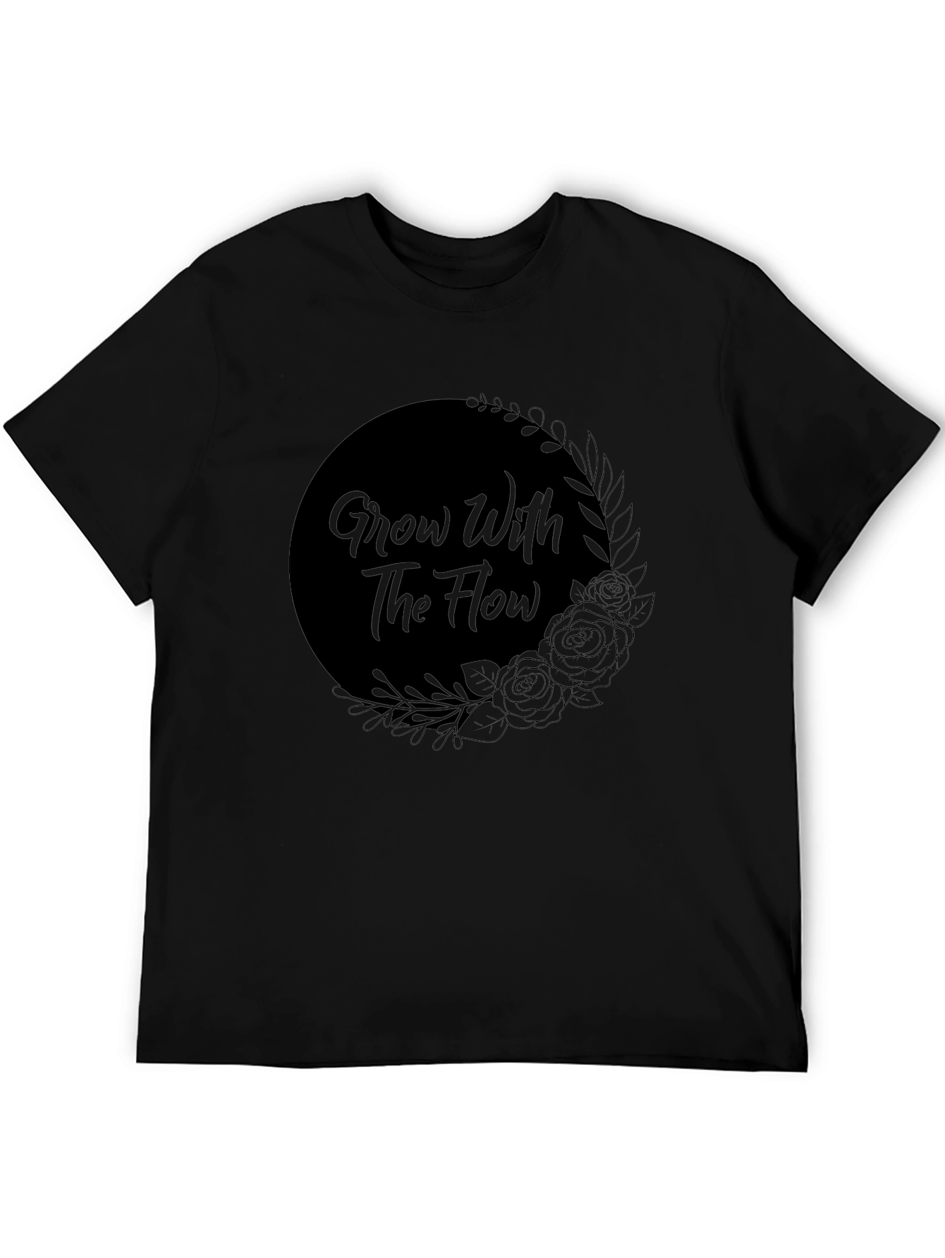 Grow With The Flow Black Graphic Tee