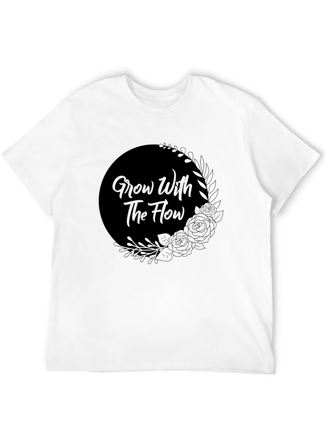 Grow With The Flow Black Graphic Tee