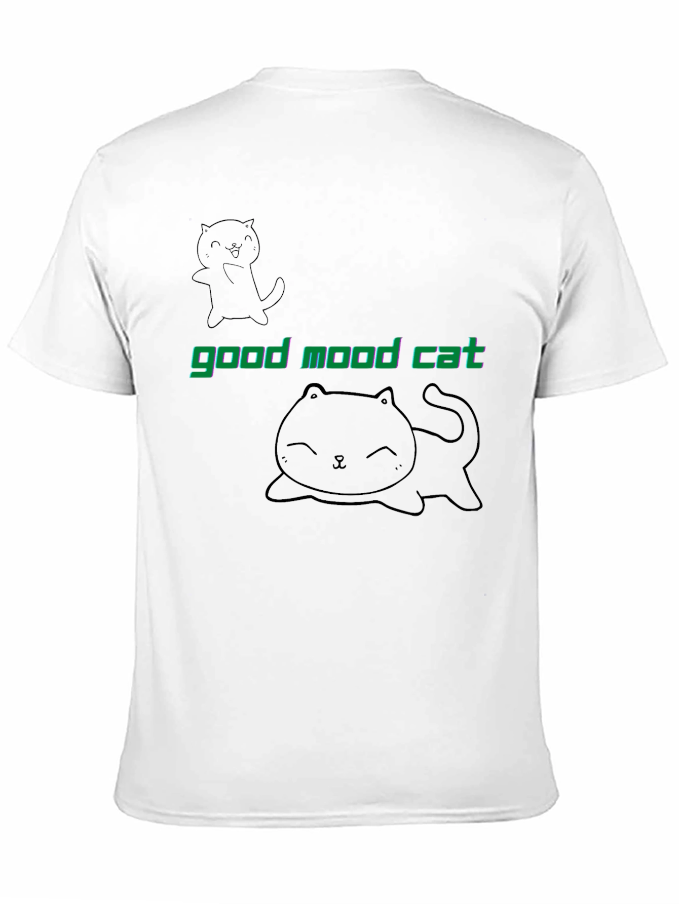 Good Mood Cat Black T-Shirt