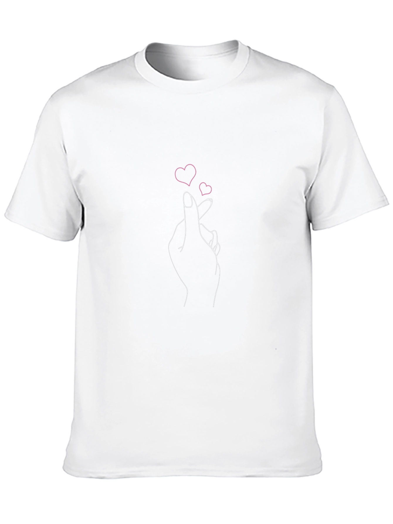 Heart Fingers Graphic Tee - Stylish Black T-Shirt