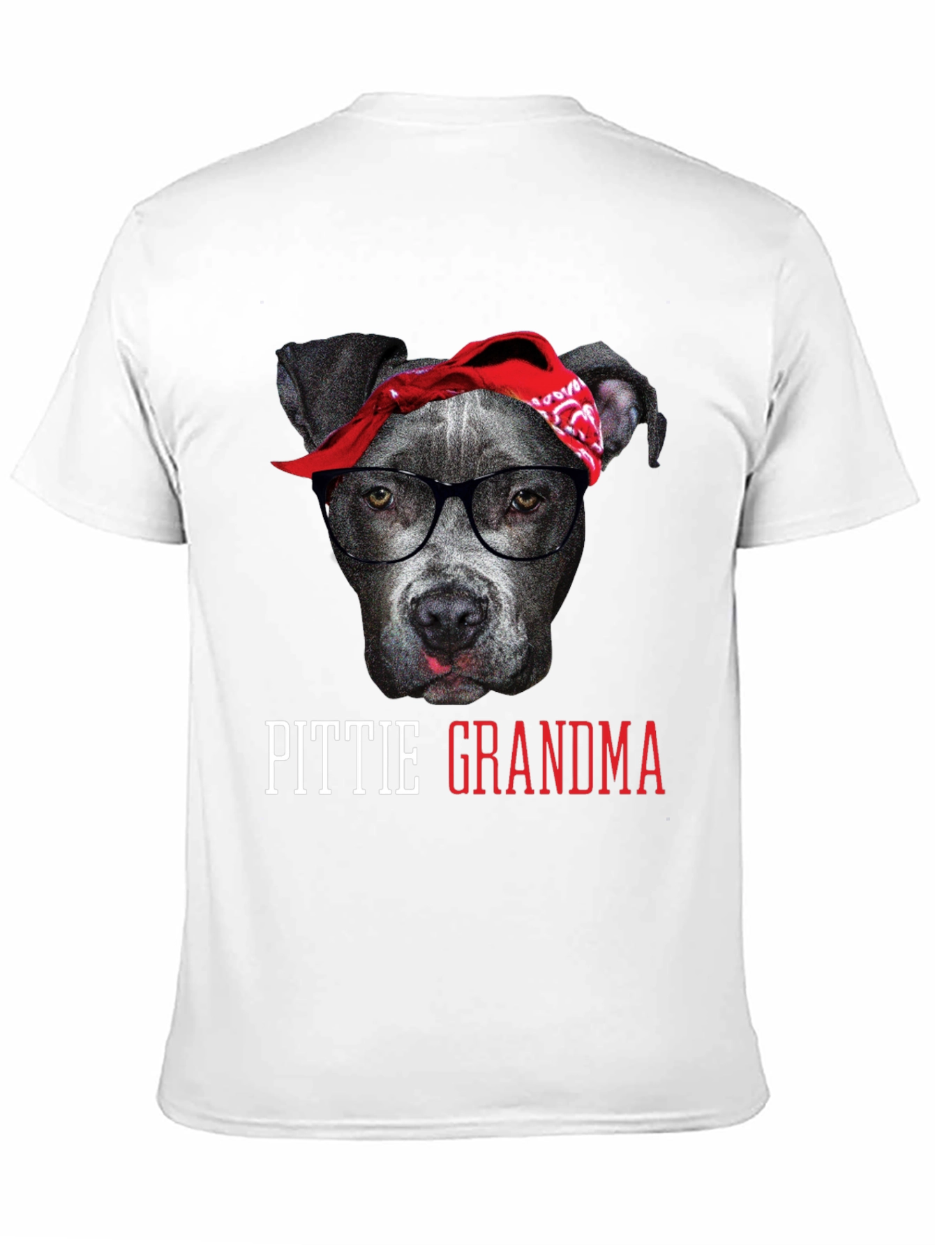 Pittie Grandma Dog Lover Graphic Tee