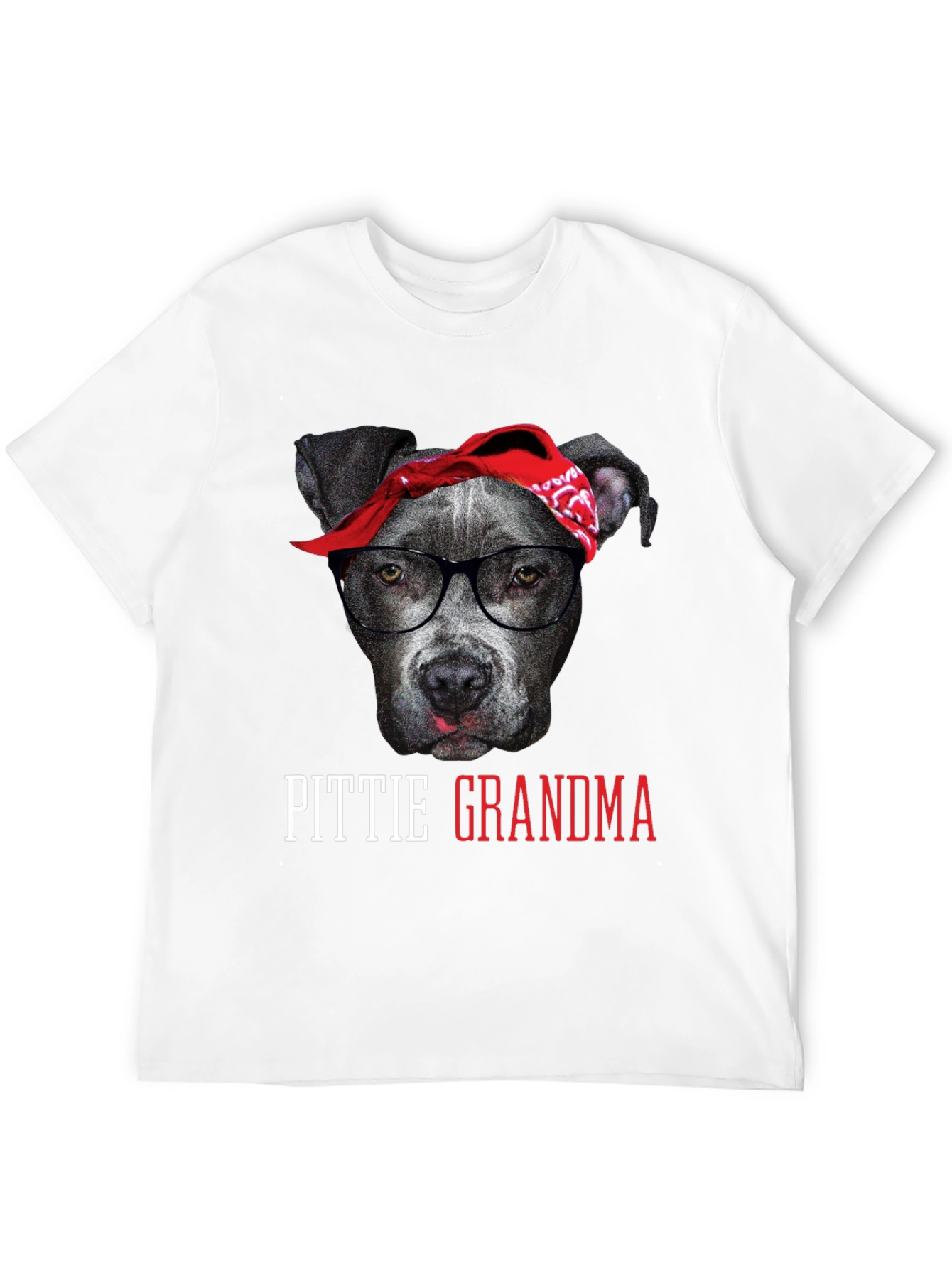 Pittie Grandma Dog Lover Graphic Tee