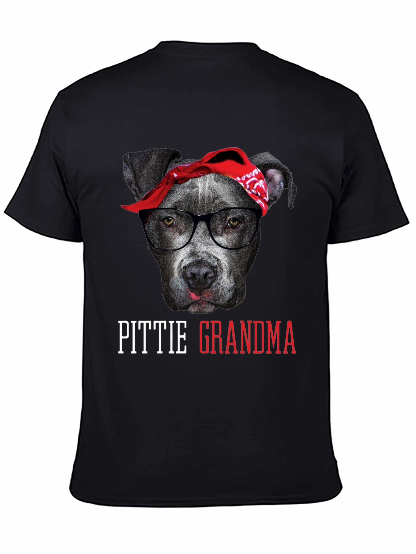 Pittie Grandma Dog Lover Graphic Tee