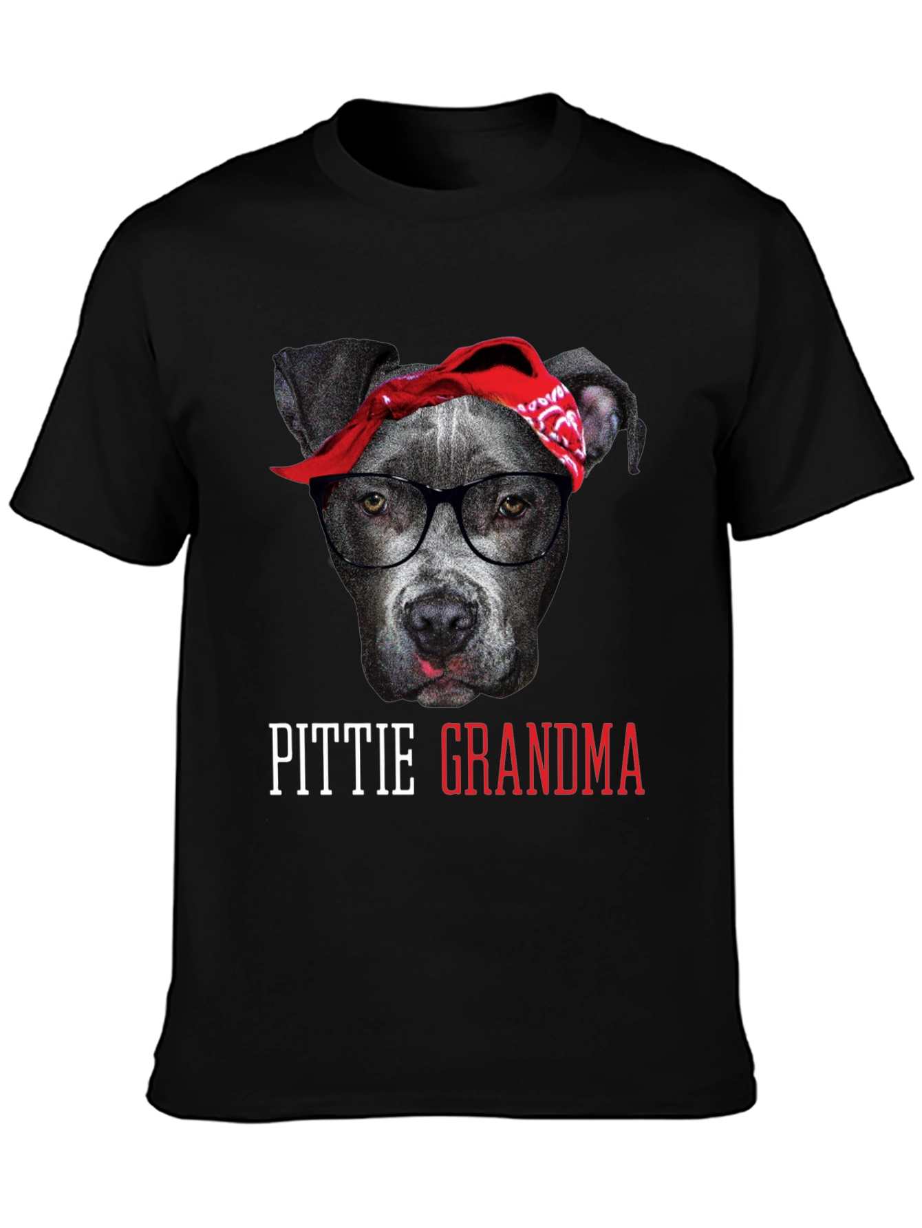 Pittie Grandma Dog Lover Graphic Tee