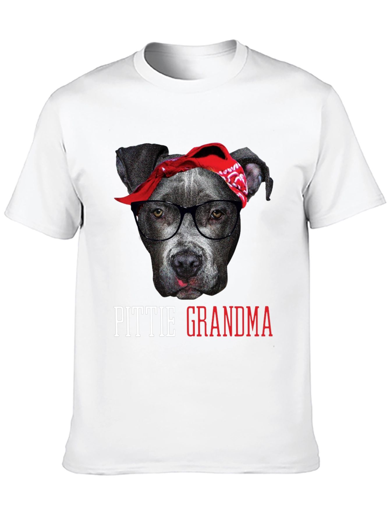 Pittie Grandma Dog Lover Graphic Tee