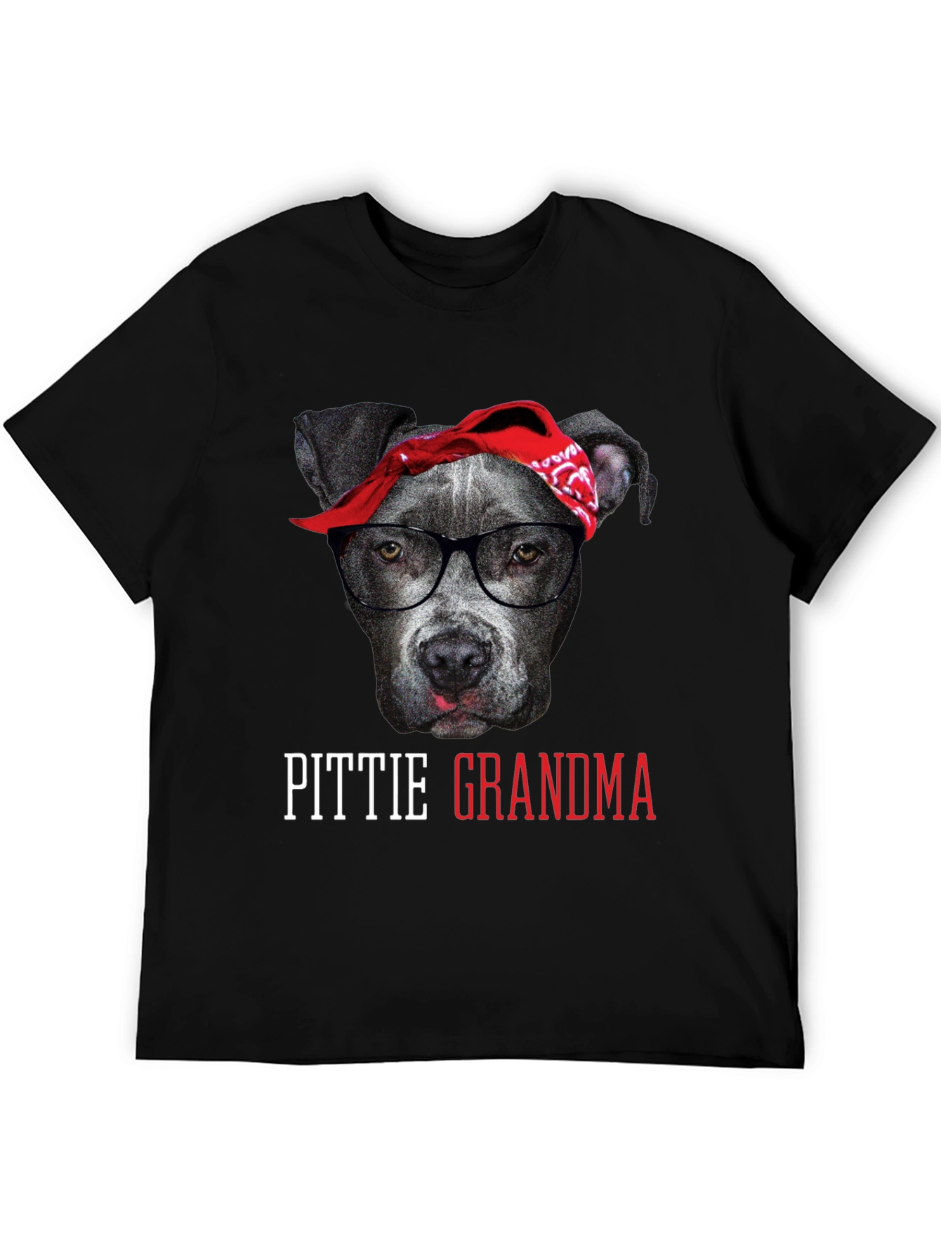 Pittie Grandma Dog Lover Graphic Tee