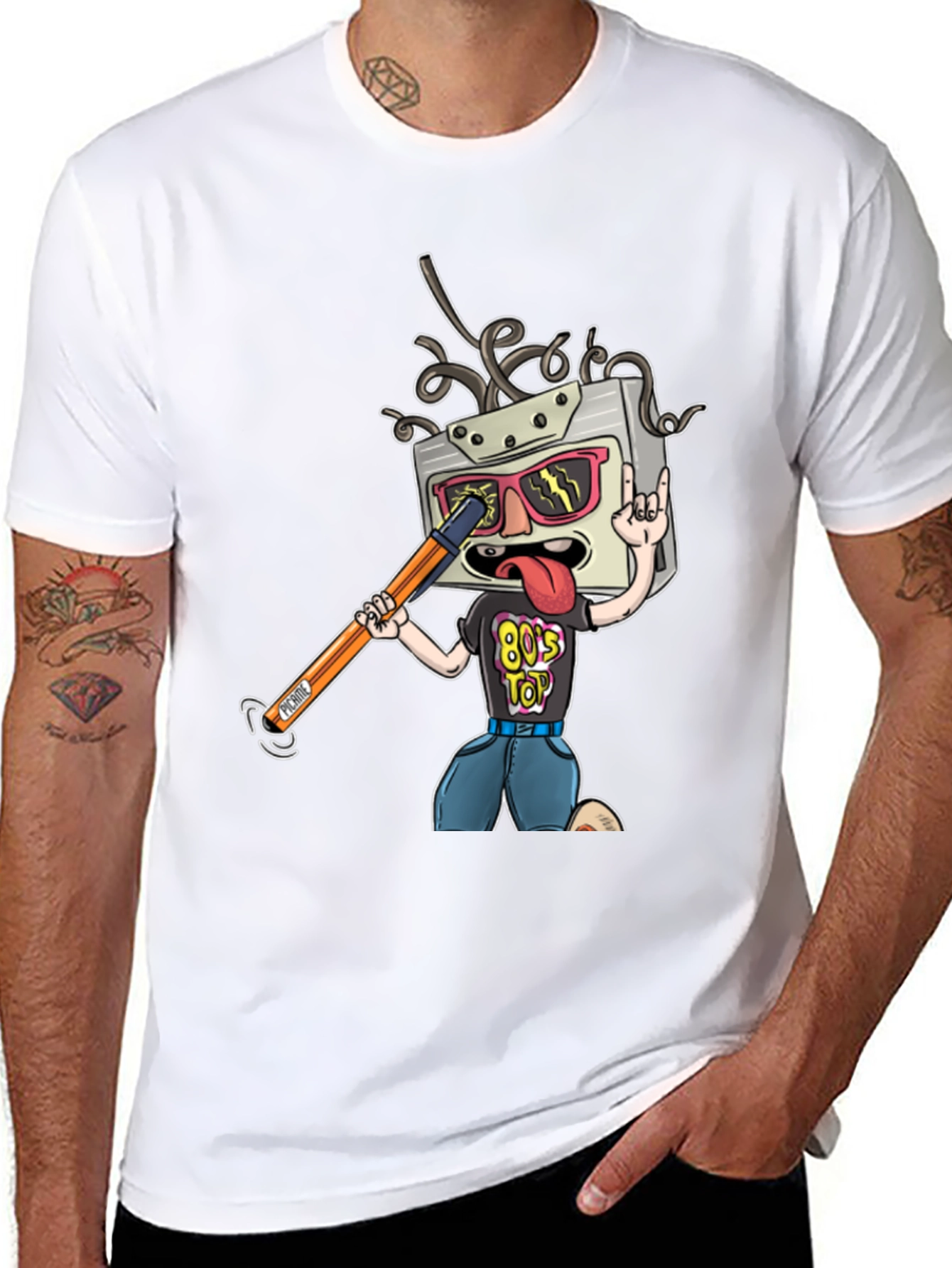 Retro Robot T-Shirt - 80s Top Tee