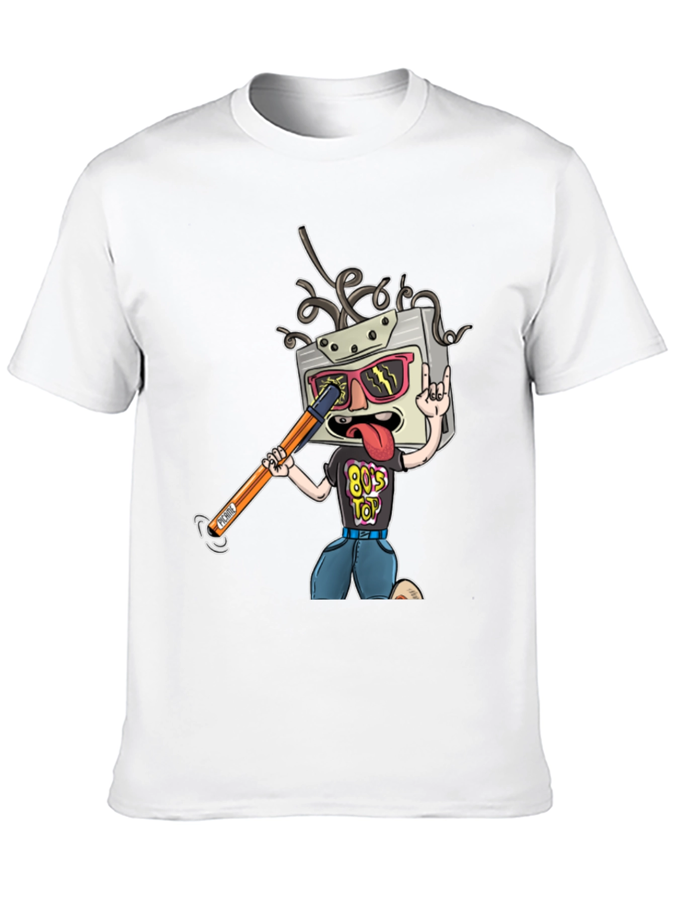 Retro Robot T-Shirt - 80s Top Tee