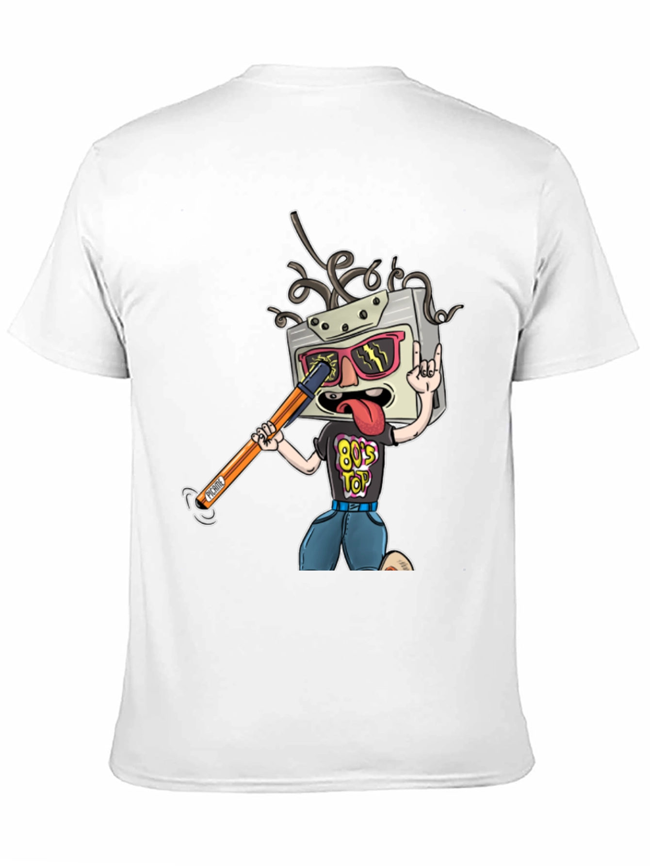 Retro Robot T-Shirt - 80s Top Tee
