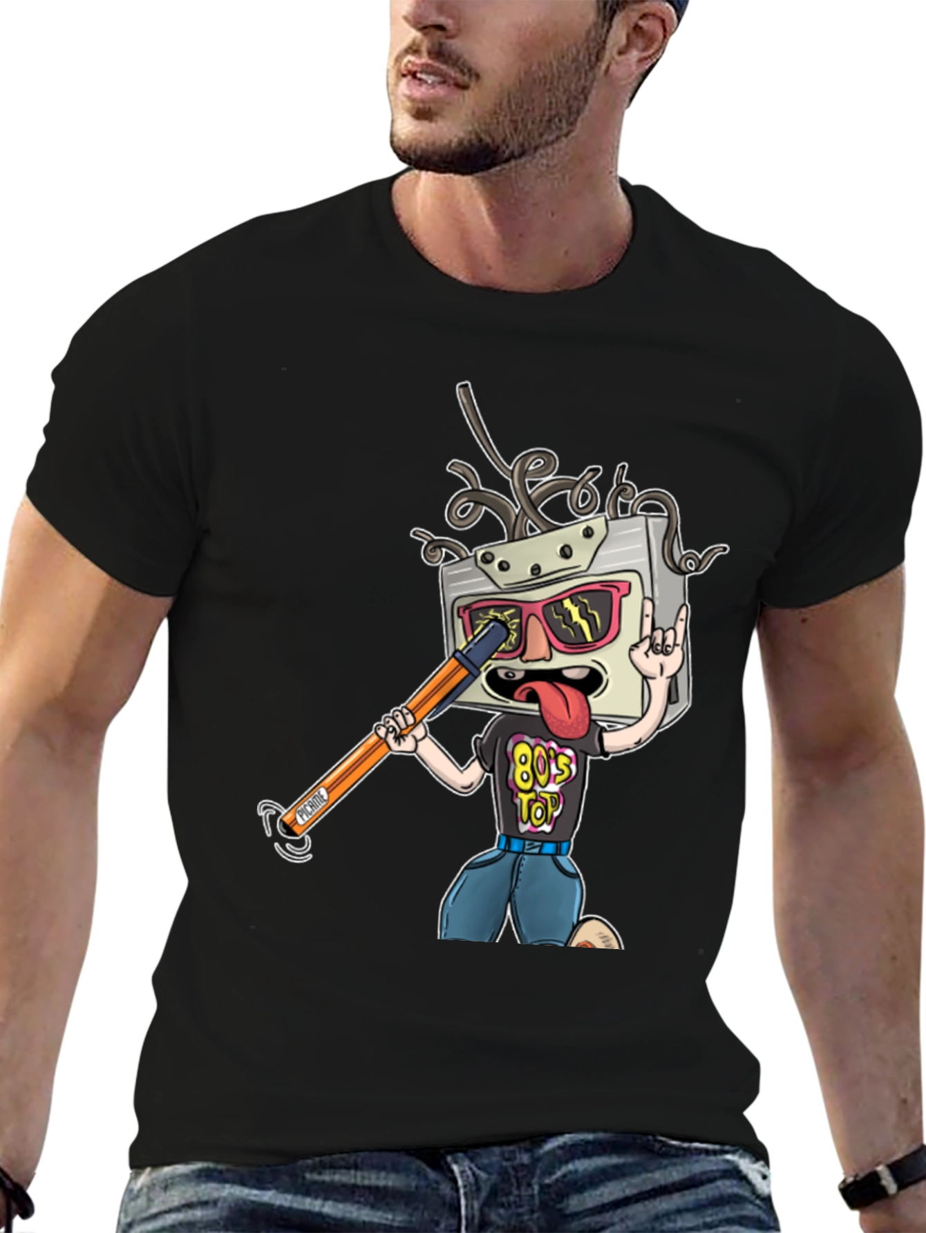 Retro Robot T-Shirt - 80s Top Tee