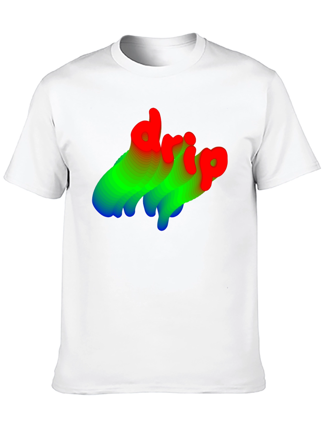 Stylish Drip Graphic Tee - Black Cotton Blend