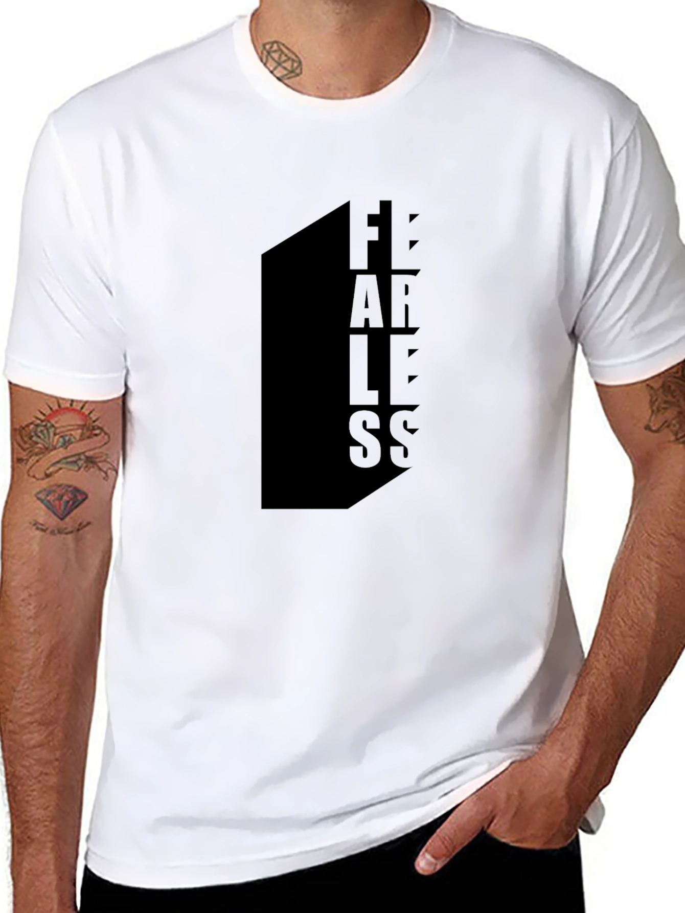 Fearless Black Graphic Tee