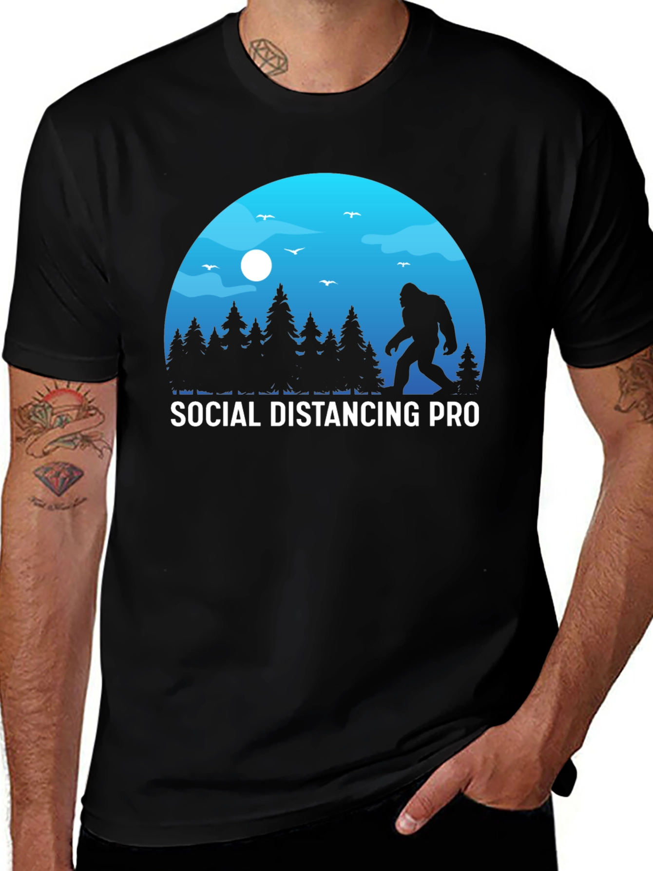 Social Distancing Pro Bigfoot T-Shirt